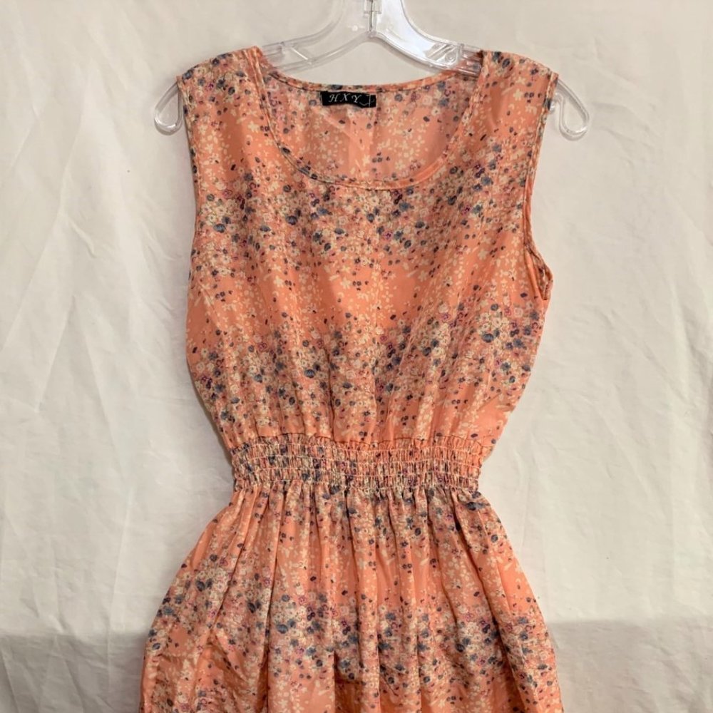 HXY Pink dress with Floral patterns